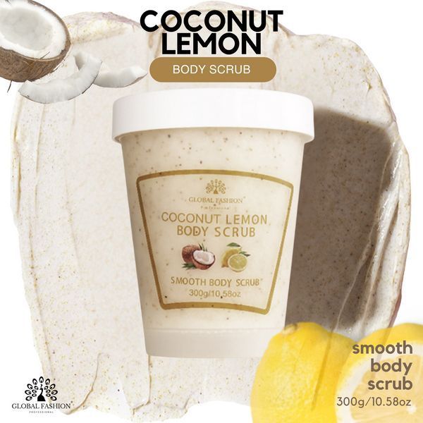 Скраб для тіла , Global Fashion, Body Scrub, Coconut Lemon, 300g 25148 фото