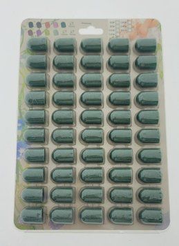 Ковпачки 16*25 мм, #180, 50 шт (на планшетці) для педикюру, green 23296 фото