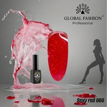 Гель лак Sexy Red, 8 мл Global Fashion 660 11458 фото