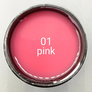 Гель для нарощування нігтів Queen Nails No 01 Pink (камуфлювальний) 15 г 2970678266 фото