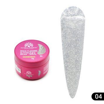 Гель для моделювання нігтів 15 г, Disco Flashing Glitter Builder gel, #04 26793 фото