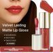 Стійкий, матовий блиск для губ Velvet lasting matte long lasting lip gloss, Global Fashion, GF38006 #113 24926 фото 2