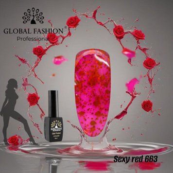 Гель лак Sexy Red, 8 мл Global Fashion 663 11460 фото