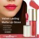 Стойкий, матовый блеск для губ Velvet lasting matte long lasting lip gloss, Global Fashion, GF38006 #114 24927 фото 2