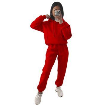 Костюм женский двухнитка (штаны и худи) RAZ-536 (42 - 52 р.) Красный RAZ-536 фото
