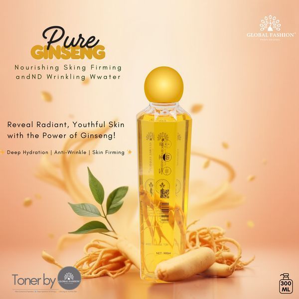Відновлювальний тонік з женьшенем, Global Fashion, Ginseng Water, 300 мл 25710 фото