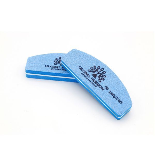 Nail file Global Fashion 180/240 (blue) 16110 фото