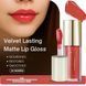 Стойкий, матовый блеск для губ Velvet lasting matte long lasting lip gloss, Global Fashion, GF38006 #115 24928 фото 2
