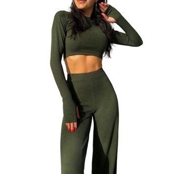 Костюм жіночий рубчик (худі та штани) RAZ-945 (42 - 50 р) Хакі RAZ-945 фото