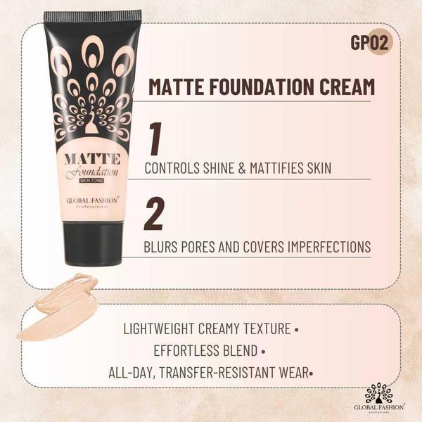 Тональна основа, Matte Foundation Global Fashion, GP02, Natural Tan 24955 фото