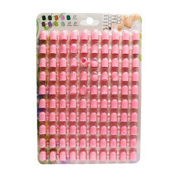Ковпачки 10*15 мм, #150, 100 шт (на планшетці) для педикюру, pink 14697 фото