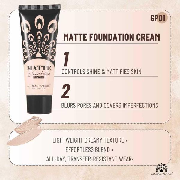 Тональна основа, Matte Foundation Global Fashion, GP01, Warm Beige 24954 фото