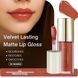 Стойкий, матовый блеск для губ Velvet lasting matte long lasting lip gloss, Global Fashion, GF38006 #116 24929 фото 2