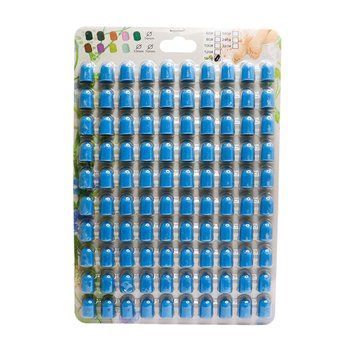 Ковпачки 10*15 мм, #150, 100 шт (на планшетці) для педикюру, blue 14696 фото