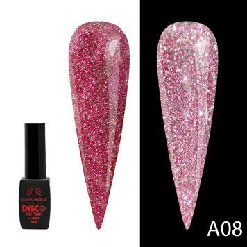 Гель лак Disco Gel Polish, Global Fashion, светоотражающий 8 мл A08 12218 фото