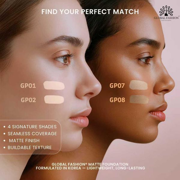Тональна основа, Matte Foundation Global Fashion, GP03, Golden Tan 24956 фото