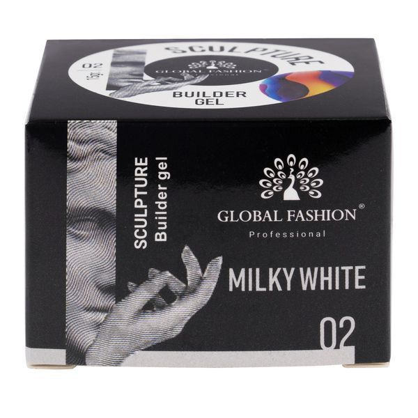 Скульптурний гель MILKY WHITE №02 SCULPTURE BUILDER GEL 15 г 16749 фото