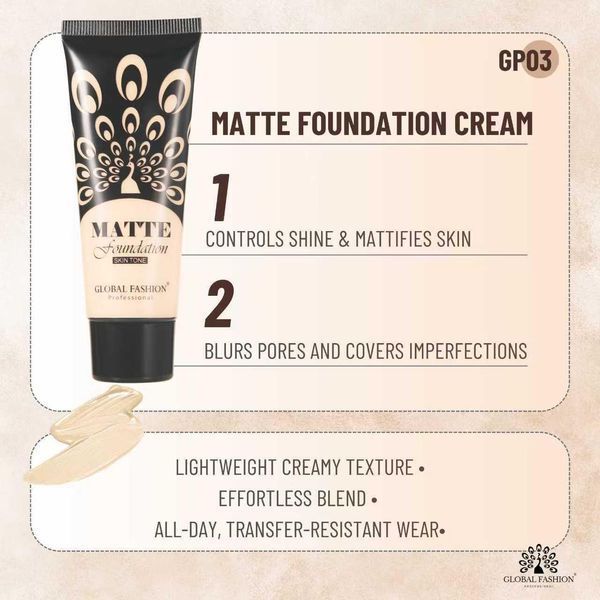 Тональна основа, Matte Foundation Global Fashion, GP03, Golden Tan 24956 фото
