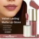 Стійкий, матовий блиск для губ Velvet lasting matte long lasting lip gloss, Global Fashion, GF38006 #118 24931 фото 2