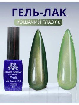 Cats Eye Gel Lacquer Fruit 11D, 8 ml, 06 25431 фото