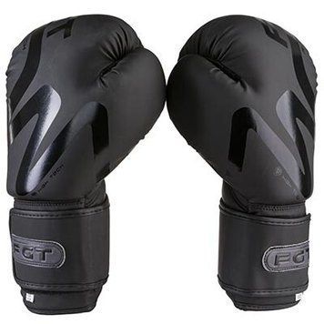 Боксерські рукавички FGT collection 3035, Flex, 12 oz, чорний, нашивка на манжеті FT3035/12 фото