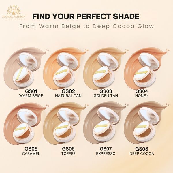 Кушон для обличчя, Cushion BB Cream, Global Fashion, 12gr, GS08, Deep Cocoa 24945 фото