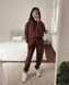 Костюм женский двухнитка (штаны и худи) RAZ-536 (42 - 52 р.) Шоколад RAZ-536 фото 2