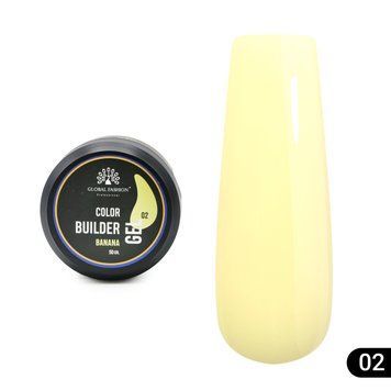 Гель для моделювання нігтів 50 г, Color Builder Gel 02- Banana 26251 фото