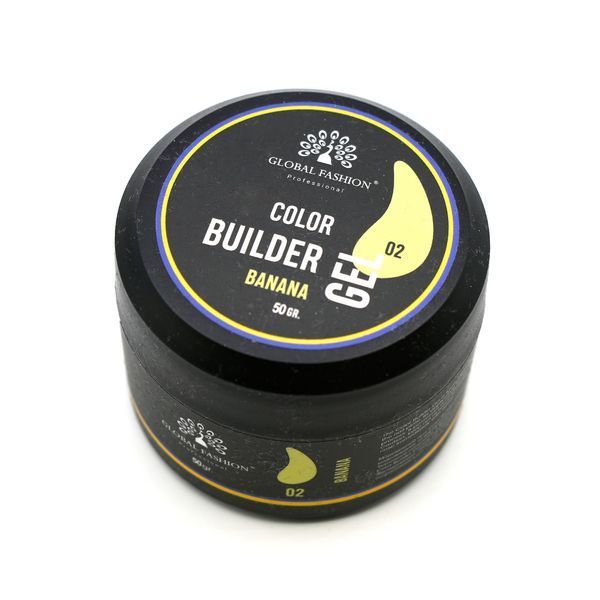 Гель для моделювання нігтів 50 г, Color Builder Gel 02- Banana 26251 фото