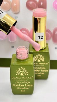 Камуфлирующая база для ногтей, Hema free 12, 8 мл 23804 фото