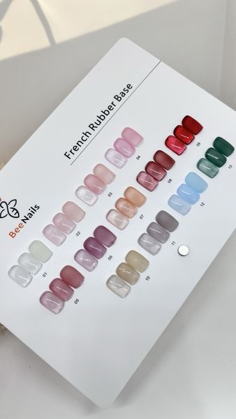 База для нігтів French rubber base Bee Nails 03 (8 мл) 23983 фото