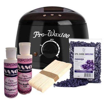 Набір для депіляції з каструванням Pro Wax 100 Black 2970678439 фото