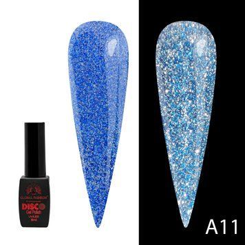 Disco Gel Polish, Global Fashion, reflective, 8 ml A11 12221 фото