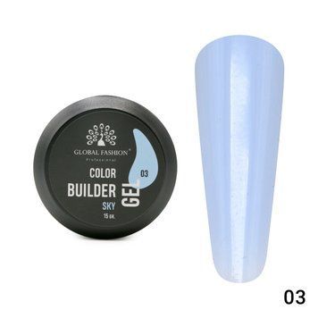 Gel for modeling nails 15 g, Color Builder Gel 03- Sky 19779 фото