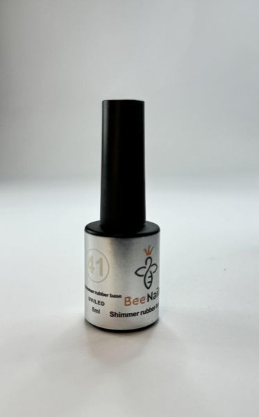 Френч база із шимером 41, Shimmer rubber base Bee Nails (8 мл) 24021 фото