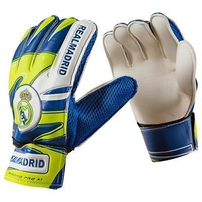 Воротарські рукавиці Latex Foam REALMADRID, синьо-жовтий/зелений, розмір 6 GGLG-RM16 фото
