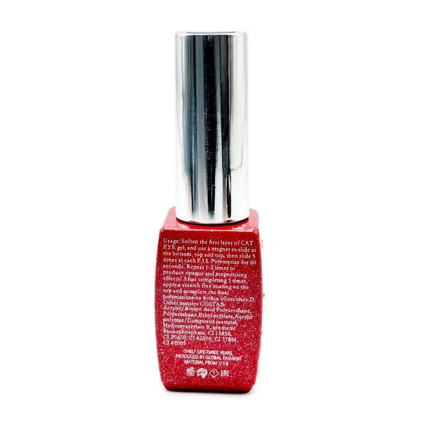 Гель лак кошачий глаз Cherry Red Cat Eye Global Fashion, 8мл, 003 24828 фото