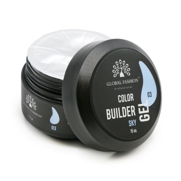 Gel for modeling nails 15 g, Color Builder Gel 03- Sky 19779 фото