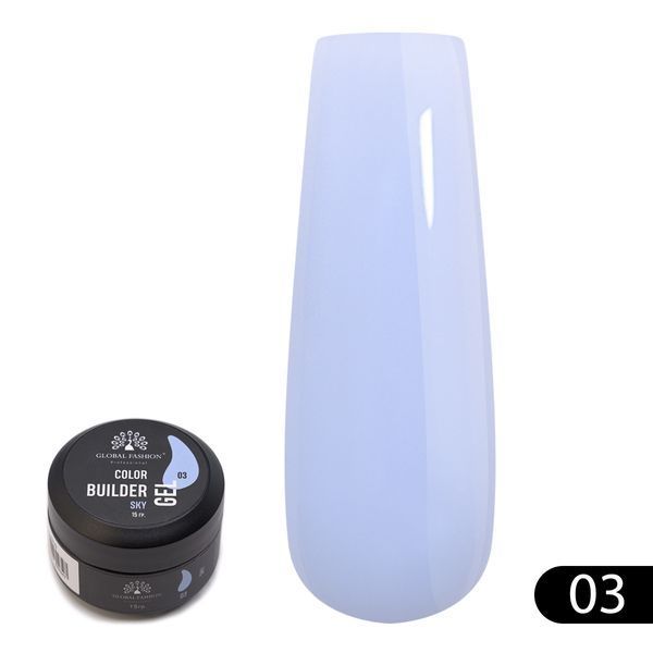 Gel for modeling nails 15 g, Color Builder Gel 03- Sky 19779 фото