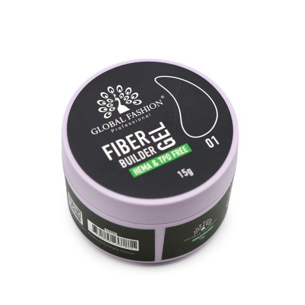 Гель для моделювання нігтів 15 г, Fiber Builder Gel, #01 26086 фото