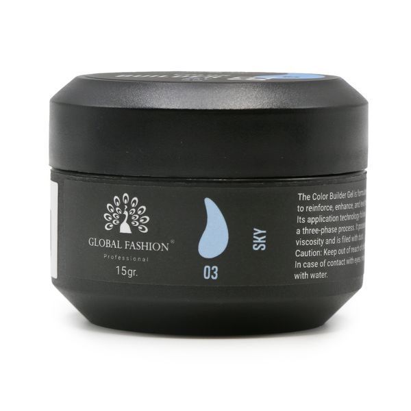 Gel for modeling nails 15 g, Color Builder Gel 03- Sky 19779 фото