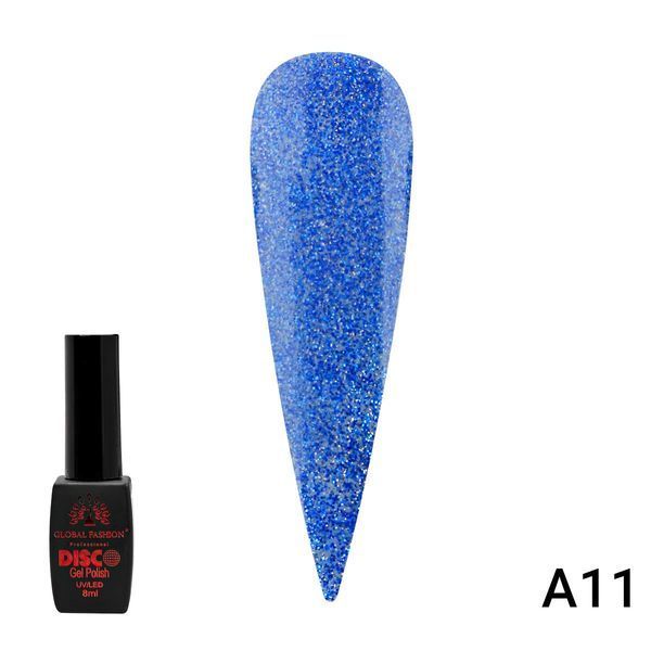 Disco Gel Polish, Global Fashion, reflective, 8 ml A11 12221 фото