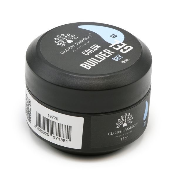 Gel for modeling nails 15 g, Color Builder Gel 03- Sky 19779 фото