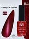 Гель лак кошачий глаз Cherry Red Cat Eye Global Fashion, 8мл, 003 24828 фото 6
