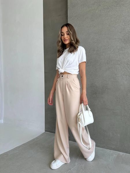Брюки женские Палаццо BBD-1547 (42 - 48 р.) Светло-бежевые BBD-1547 фото