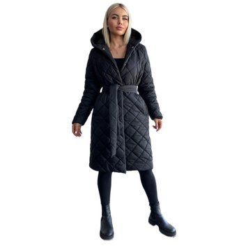 Куртка-пальто жіноче стьобане NAO-987 (42 - 52 р.) Чорне NAO-987 фото