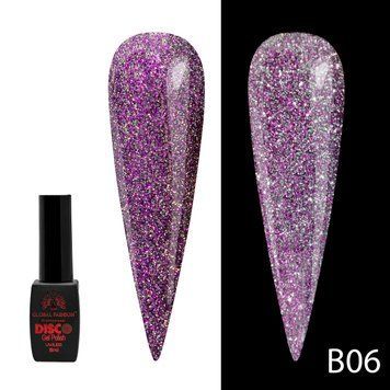 Disco Gel Polish, Global Fashion, reflective, 8 ml B06 12228 фото
