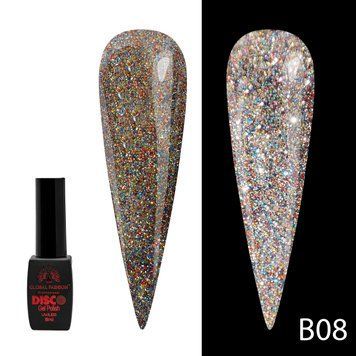 Disco Gel Polish, Global Fashion, reflective, 8 ml B08 12230 фото