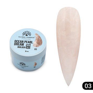 Гель для моделювання нігтів 15 г, Ocean Pearl Dream Builder Gel 03 26205 фото