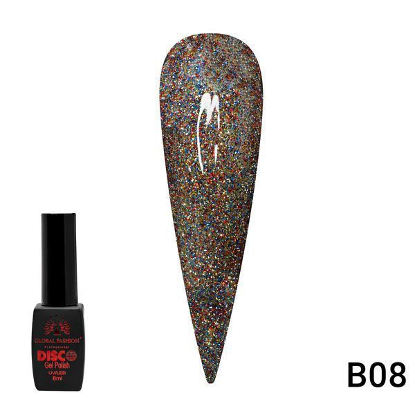 Disco Gel Polish, Global Fashion, reflective, 8 ml B08 12230 фото